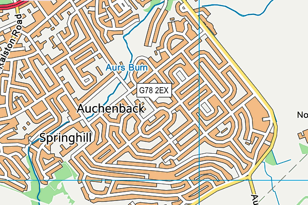 G78 2EX map - OS VectorMap District (Ordnance Survey) G78 2EX map - OS VectorMap District (Ordnance Survey)