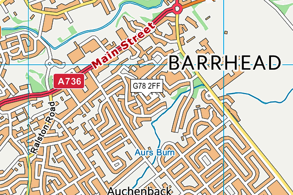 G78 2FF map - OS VectorMap District (Ordnance Survey)