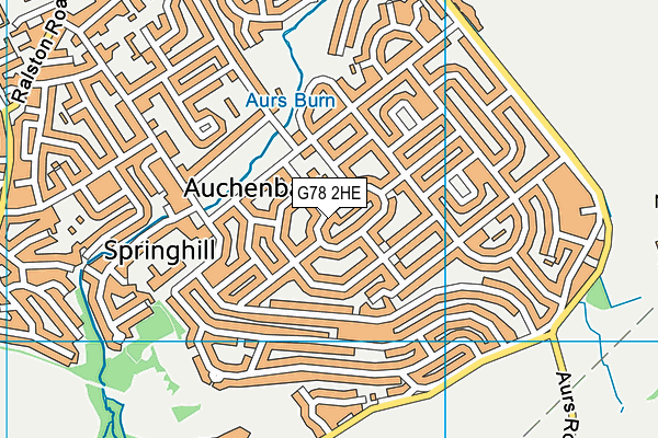 G78 2HE map - OS VectorMap District (Ordnance Survey) G78 2HE map - OS VectorMap District (Ordnance Survey)