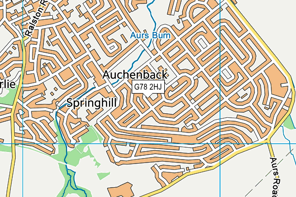 G78 2HJ map - OS VectorMap District (Ordnance Survey) G78 2HJ map - OS VectorMap District (Ordnance Survey)