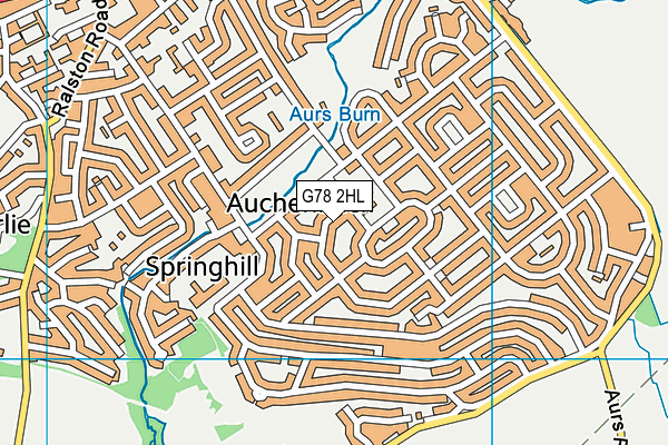 G78 2HL map - OS VectorMap District (Ordnance Survey) G78 2HL map - OS VectorMap District (Ordnance Survey)