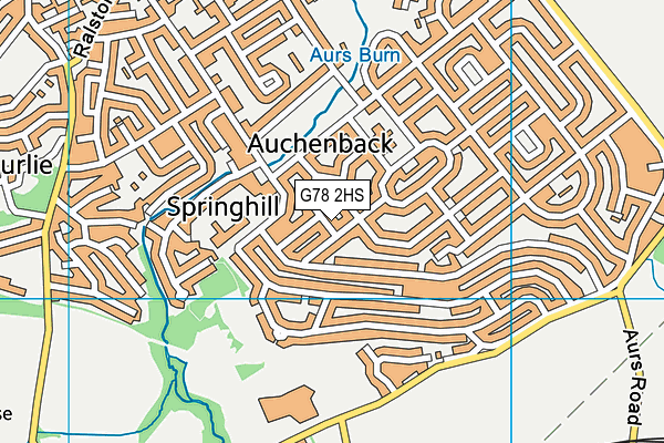 G78 2HS map - OS VectorMap District (Ordnance Survey) G78 2HS map - OS VectorMap District (Ordnance Survey)