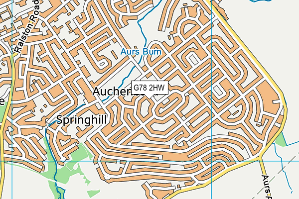 G78 2HW map - OS VectorMap District (Ordnance Survey) G78 2HW map - OS VectorMap District (Ordnance Survey)