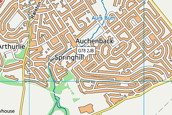 G78 2JB map - OS VectorMap District (Ordnance Survey) G78 2JB map - OS VectorMap District (Ordnance Survey)