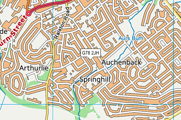 G78 2JH map - OS VectorMap District (Ordnance Survey) G78 2JH map - OS VectorMap District (Ordnance Survey)