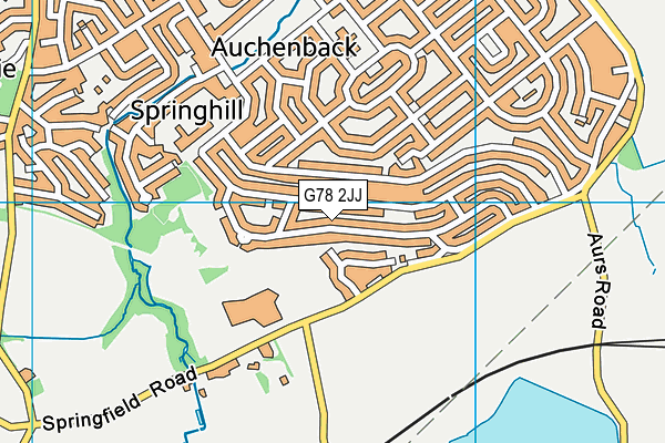 G78 2JJ map - OS VectorMap District (Ordnance Survey) G78 2JJ map - OS VectorMap District (Ordnance Survey)