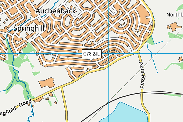 G78 2JL map - OS VectorMap District (Ordnance Survey)