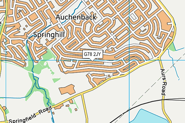 G78 2JY map - OS VectorMap District (Ordnance Survey)
