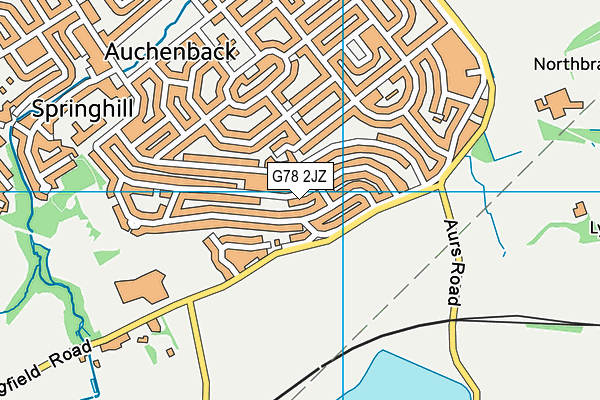 G78 2JZ map - OS VectorMap District (Ordnance Survey) G78 2JZ map - OS VectorMap District (Ordnance Survey)