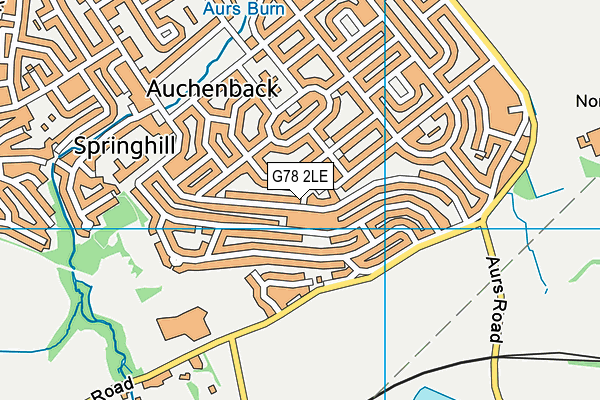 G78 2LE map - OS VectorMap District (Ordnance Survey) G78 2LE map - OS VectorMap District (Ordnance Survey)