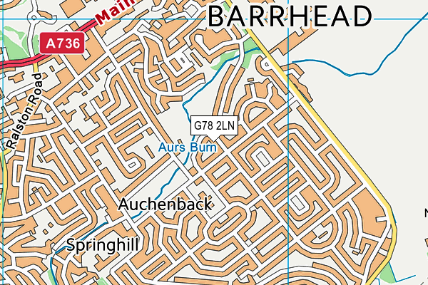G78 2LN map - OS VectorMap District (Ordnance Survey) G78 2LN map - OS VectorMap District (Ordnance Survey)