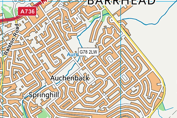 G78 2LW map - OS VectorMap District (Ordnance Survey) G78 2LW map - OS VectorMap District (Ordnance Survey)