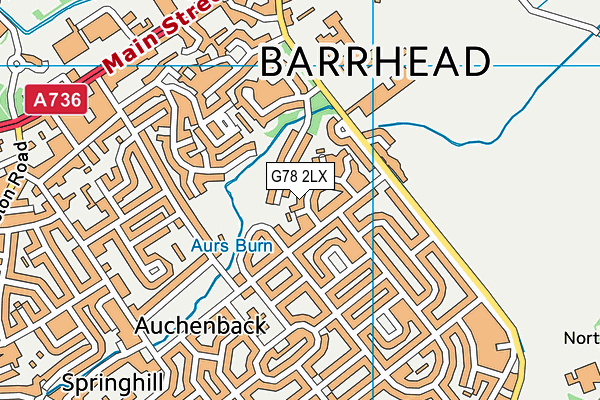 G78 2LX map - OS VectorMap District (Ordnance Survey) G78 2LX map - OS VectorMap District (Ordnance Survey)