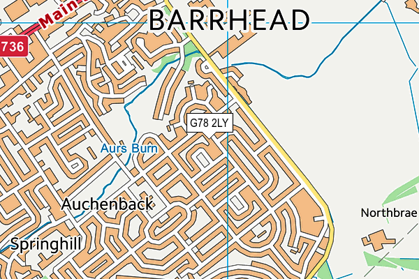 G78 2LY map - OS VectorMap District (Ordnance Survey) G78 2LY map - OS VectorMap District (Ordnance Survey)