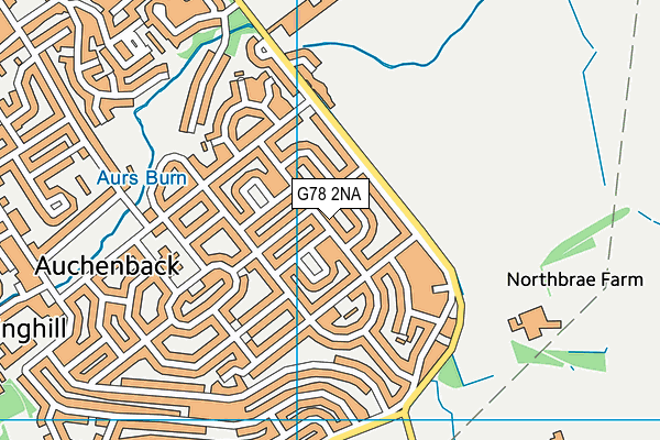 G78 2NA map - OS VectorMap District (Ordnance Survey)