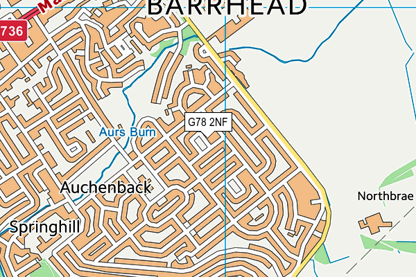 G78 2NF map - OS VectorMap District (Ordnance Survey) G78 2NF map - OS VectorMap District (Ordnance Survey)