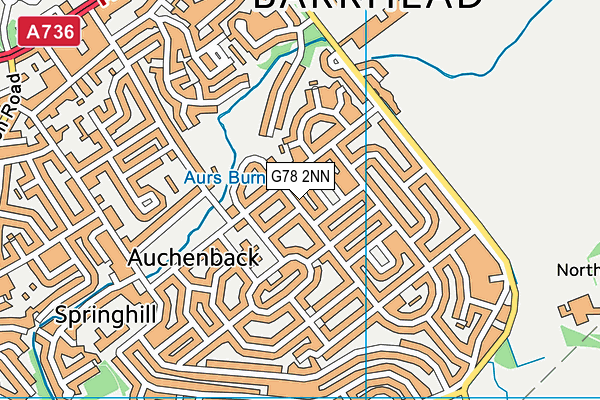 G78 2NN map - OS VectorMap District (Ordnance Survey) G78 2NN map - OS VectorMap District (Ordnance Survey)