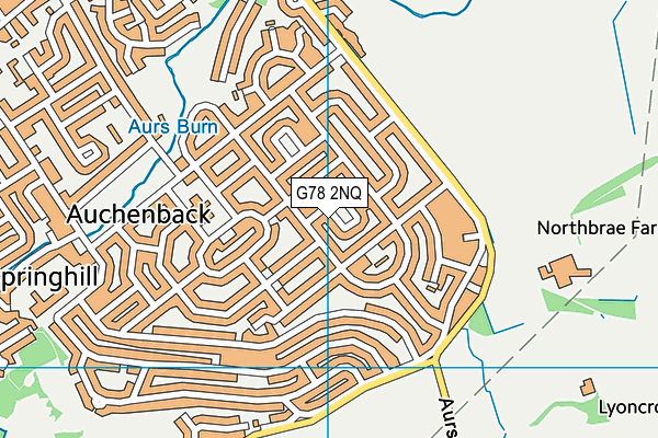 G78 2NQ map - OS VectorMap District (Ordnance Survey)