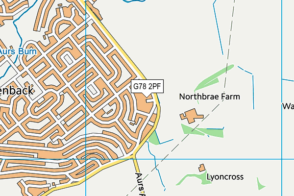 G78 2PF map - OS VectorMap District (Ordnance Survey) G78 2PF map - OS VectorMap District (Ordnance Survey)