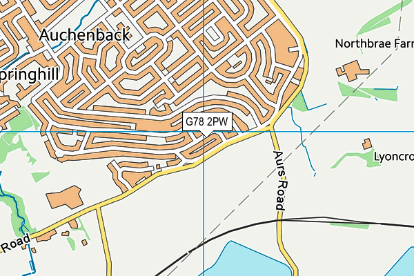 G78 2PW map - OS VectorMap District (Ordnance Survey) G78 2PW map - OS VectorMap District (Ordnance Survey)