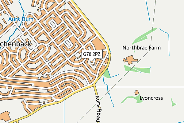 G78 2PZ map - OS VectorMap District (Ordnance Survey) G78 2PZ map - OS VectorMap District (Ordnance Survey)