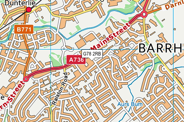 G78 2RB map - OS VectorMap District (Ordnance Survey) G78 2RB map - OS VectorMap District (Ordnance Survey)