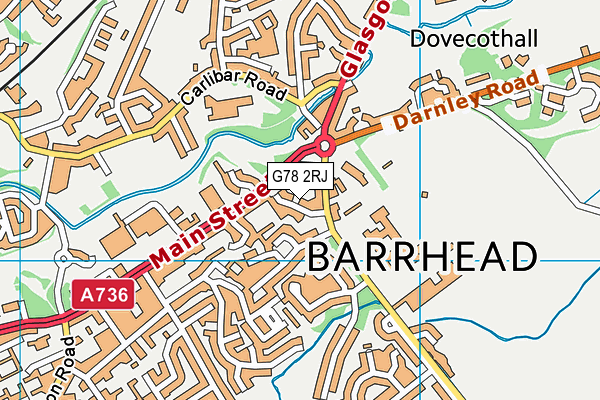 G78 2RJ map - OS VectorMap District (Ordnance Survey) G78 2RJ map - OS VectorMap District (Ordnance Survey)