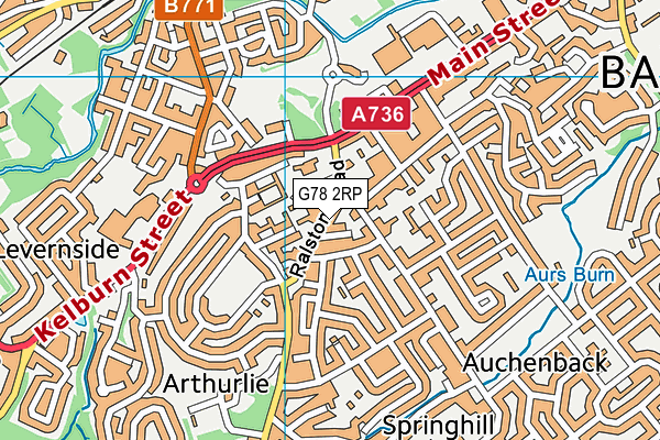 G78 2RP map - OS VectorMap District (Ordnance Survey) G78 2RP map - OS VectorMap District (Ordnance Survey)