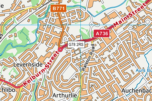 G78 2RS map - OS VectorMap District (Ordnance Survey) G78 2RS map - OS VectorMap District (Ordnance Survey)
