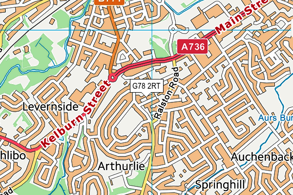 G78 2RT map - OS VectorMap District (Ordnance Survey) G78 2RT map - OS VectorMap District (Ordnance Survey)