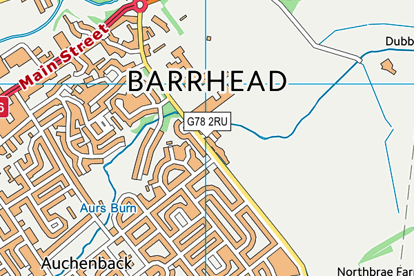 G78 2RU map - OS VectorMap District (Ordnance Survey)