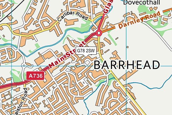 G78 2SW map - OS VectorMap District (Ordnance Survey)