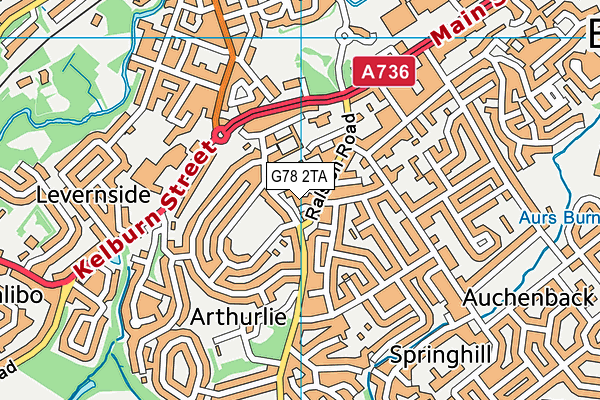 G78 2TA map - OS VectorMap District (Ordnance Survey) G78 2TA map - OS VectorMap District (Ordnance Survey)