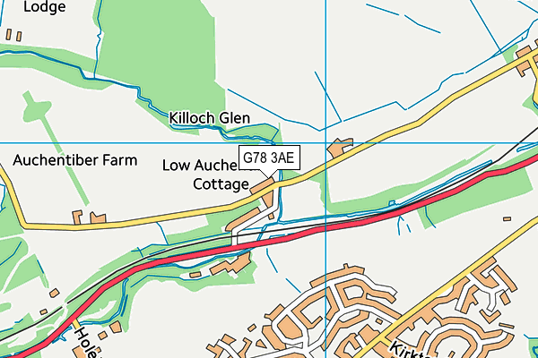 G78 3AE map - OS VectorMap District (Ordnance Survey)