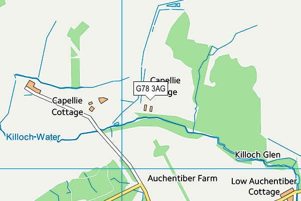 G78 3AG map - OS VectorMap District (Ordnance Survey)