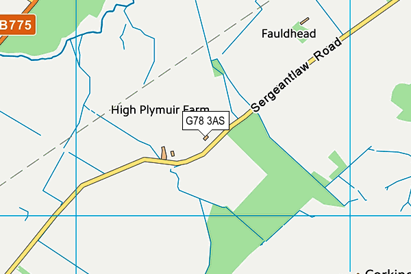 G78 3AS map - OS VectorMap District (Ordnance Survey)
