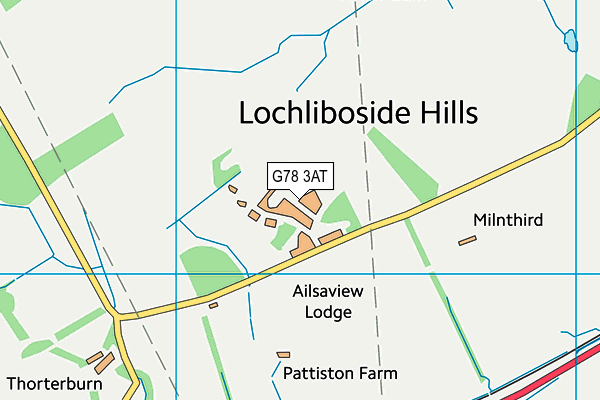 G78 3AT map - OS VectorMap District (Ordnance Survey)
