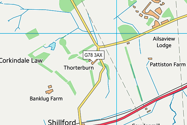 G78 3AX map - OS VectorMap District (Ordnance Survey)