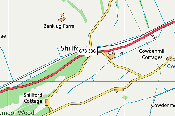 G78 3BG map - OS VectorMap District (Ordnance Survey)