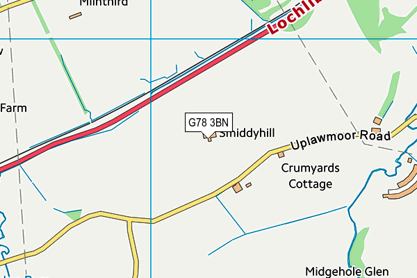 G78 3BN map - OS VectorMap District (Ordnance Survey)