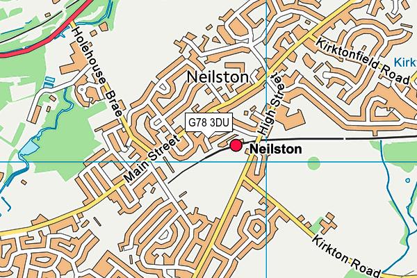 G78 3DU map - OS VectorMap District (Ordnance Survey)