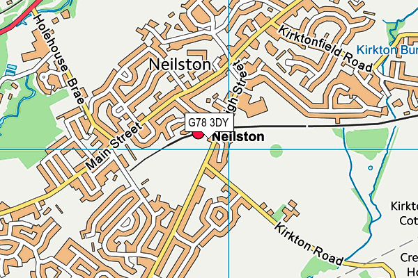 G78 3DY map - OS VectorMap District (Ordnance Survey)