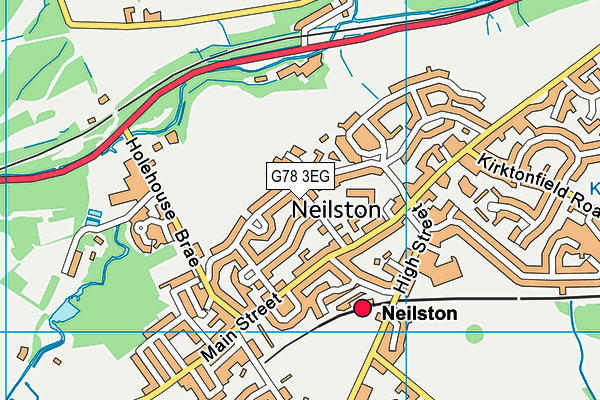 G78 3EG map - OS VectorMap District (Ordnance Survey)