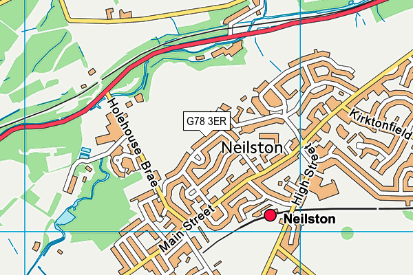 G78 3ER map - OS VectorMap District (Ordnance Survey)