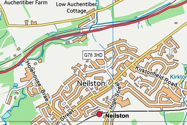 G78 3HD map - OS VectorMap District (Ordnance Survey)