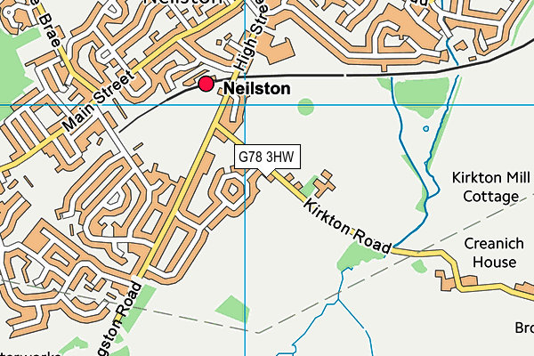 G78 3HW map - OS VectorMap District (Ordnance Survey)