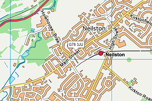 G78 3JU map - OS VectorMap District (Ordnance Survey)
