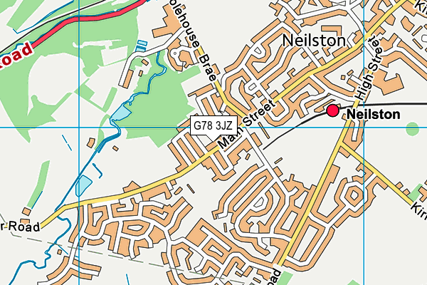 G78 3JZ map - OS VectorMap District (Ordnance Survey)