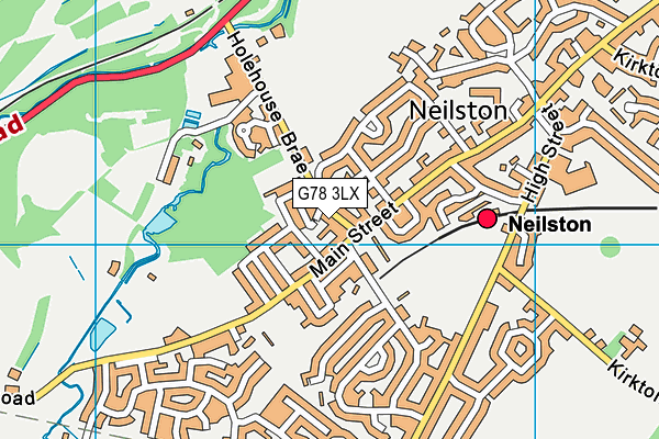 G78 3LX map - OS VectorMap District (Ordnance Survey)