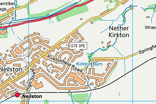 G78 3PE map - OS VectorMap District (Ordnance Survey)